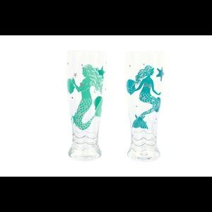 New mermaid Pilsner glasses set of 2 24 ounces